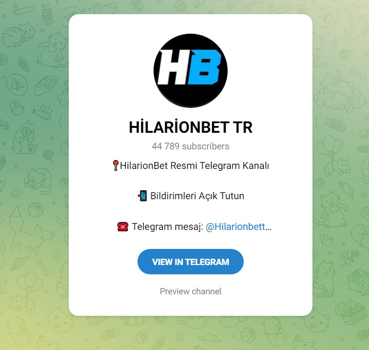 Hilarionbet Telegram